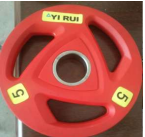 Colored PU barbell plates