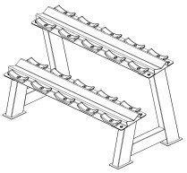 Suporte para Halteres 6 Pares
